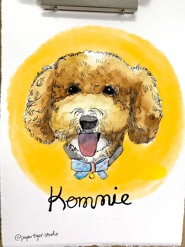 Head Only Pet Portrait (14cm x 19cm)