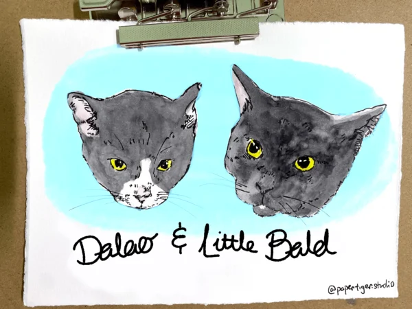 Head Only Pet Portrait (14cm x 19cm)